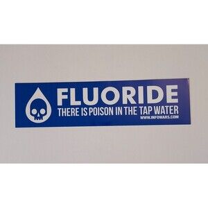 "Flouride There Is Poison In The Water" Infowars Blue Sticker Decal 11.5" X 3"